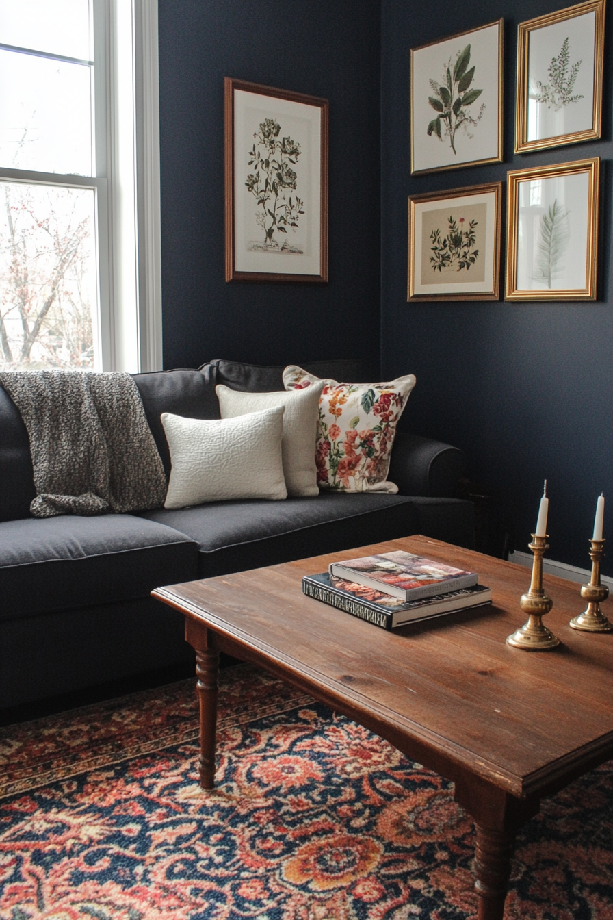 Thrifted vintage items for affordable Dark Academia decor
