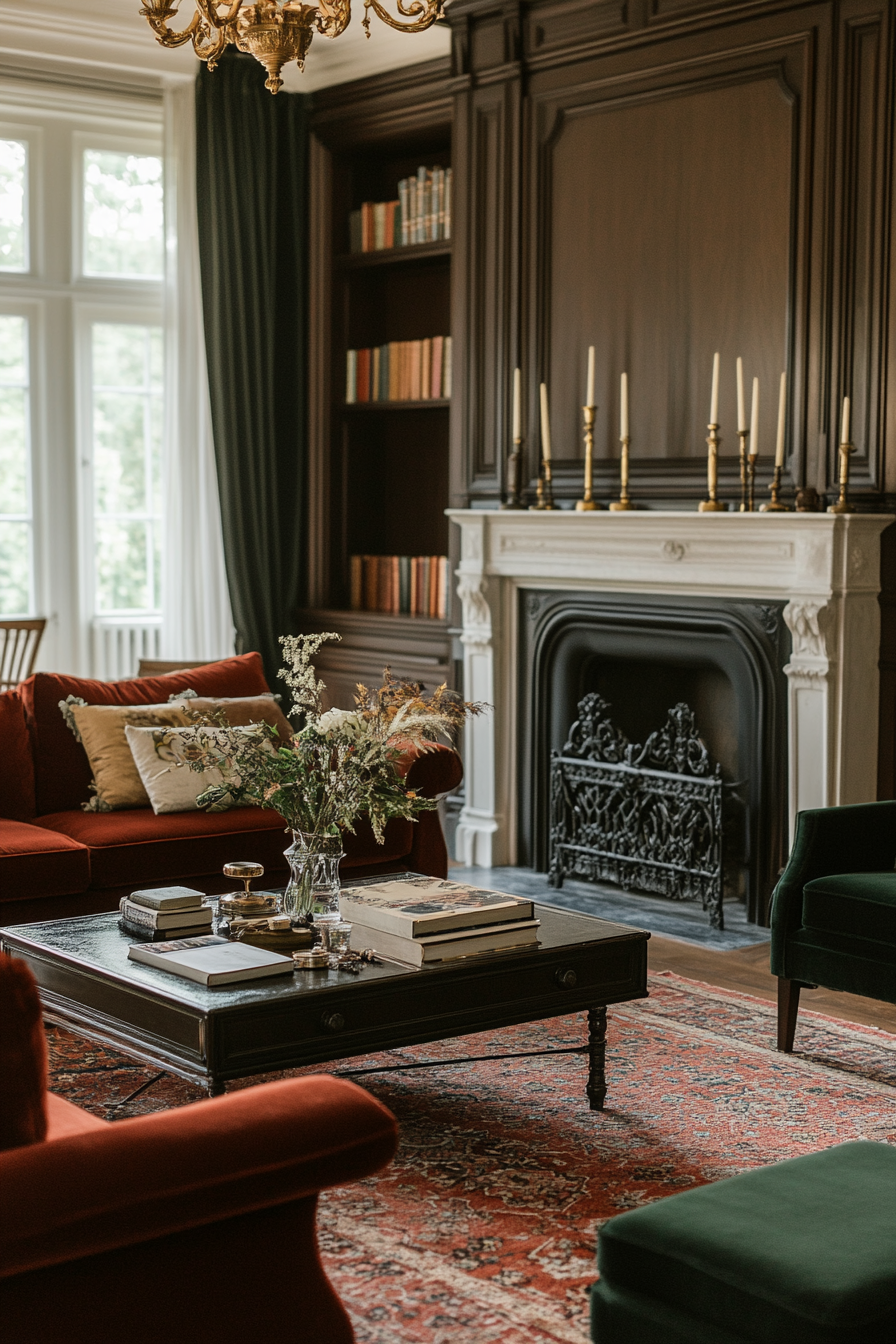 Wrought iron details for a Gothic-inspired look