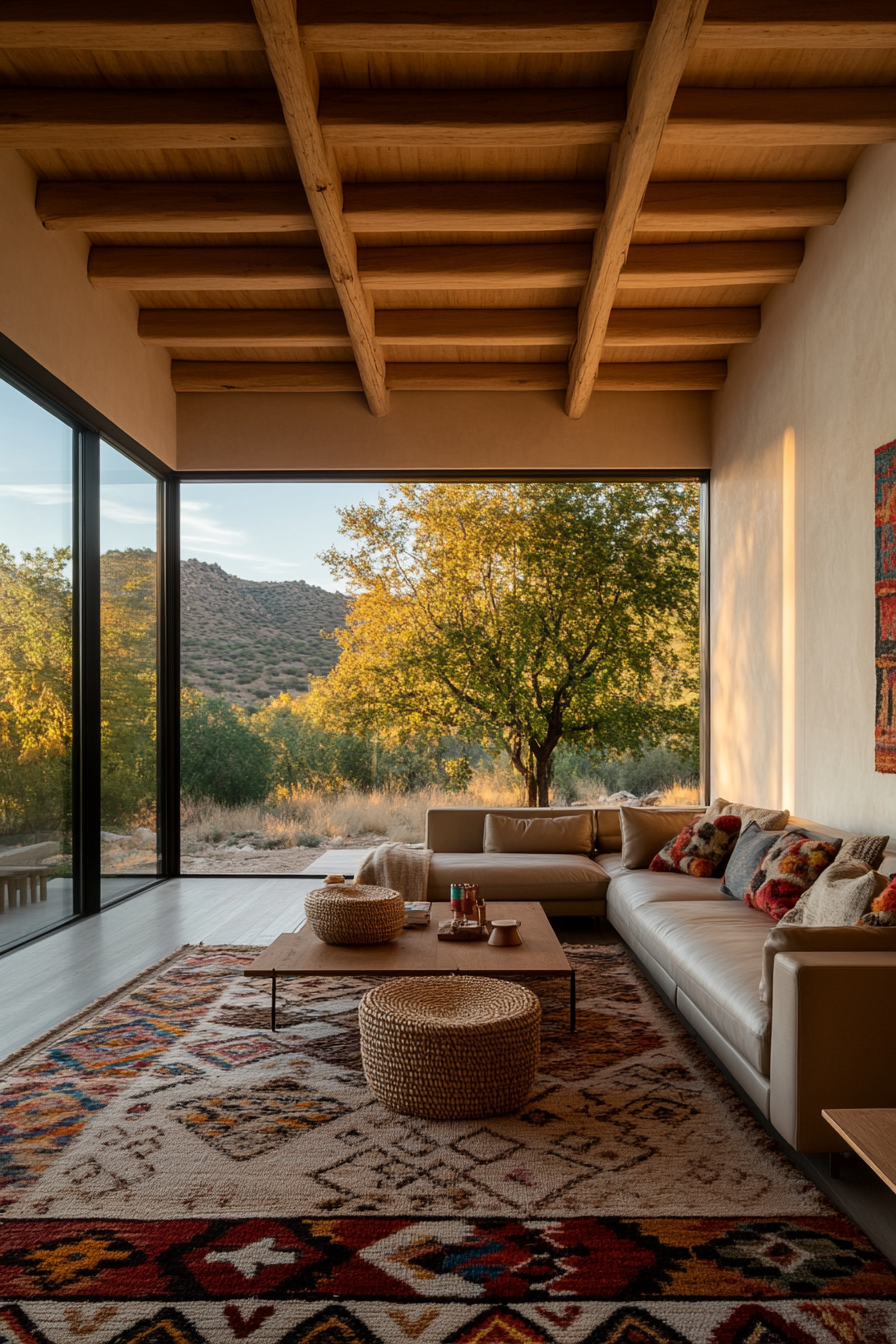 Clean and simple lighting with natural Mexican materials.
