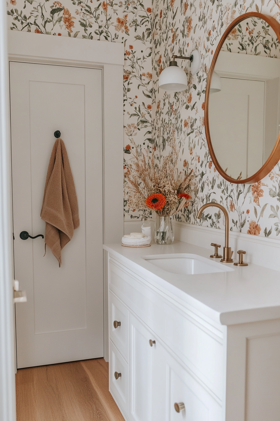 Subtle wallpaper designs with neutral tones and soft accents