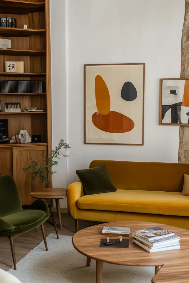 Bringing Mid-Century Modern into the Present for Living Rooms