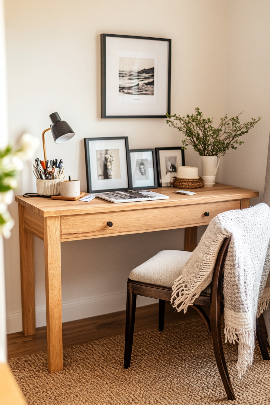 Personalized decor in small, cozy office