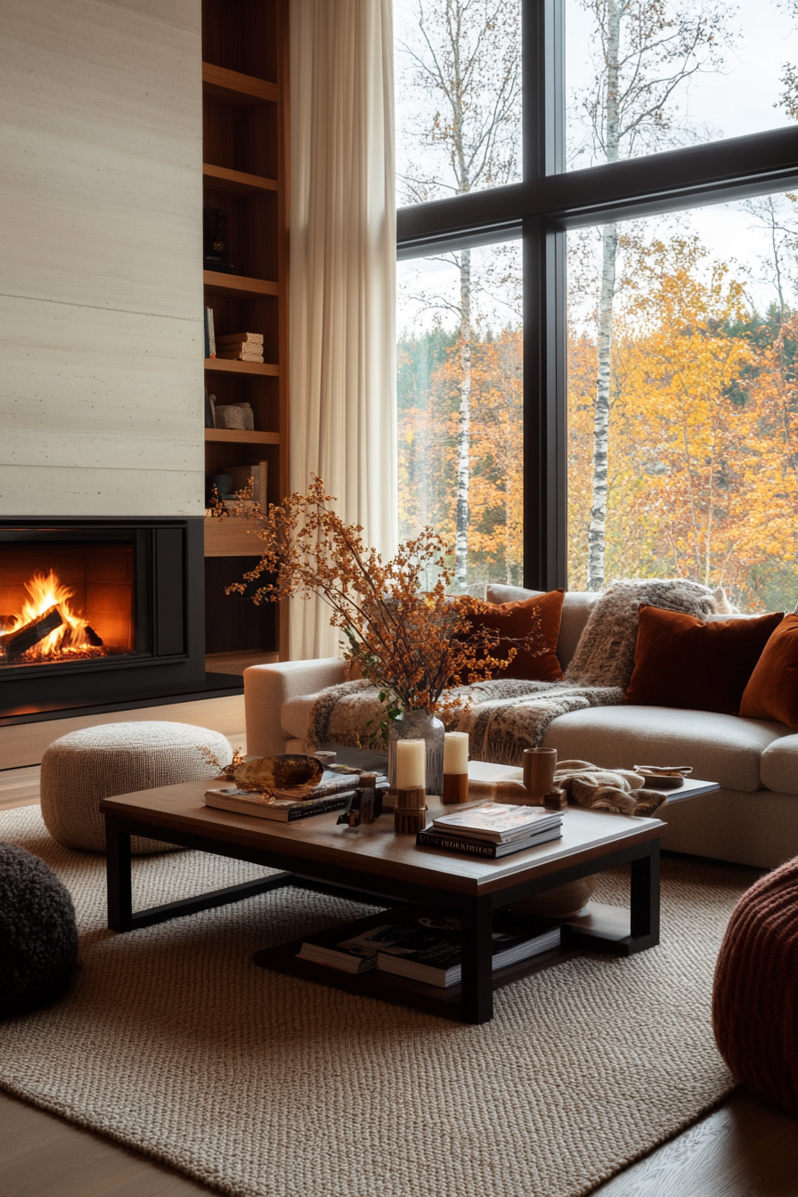 Layered textures such as flannel, wool, and faux fur for cozy winter bedding.