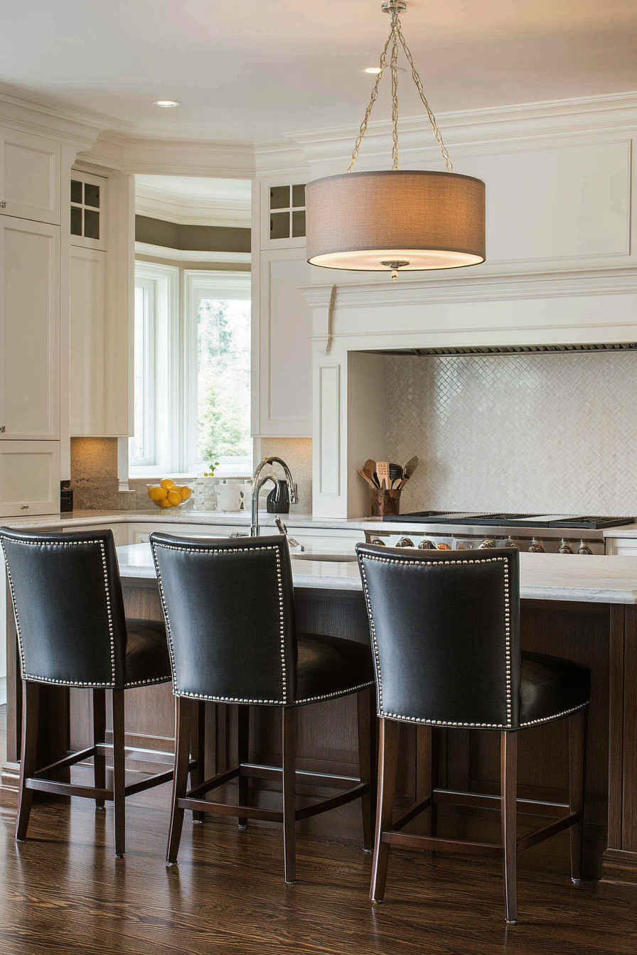 Transitional chandelier blending modern and classic styles