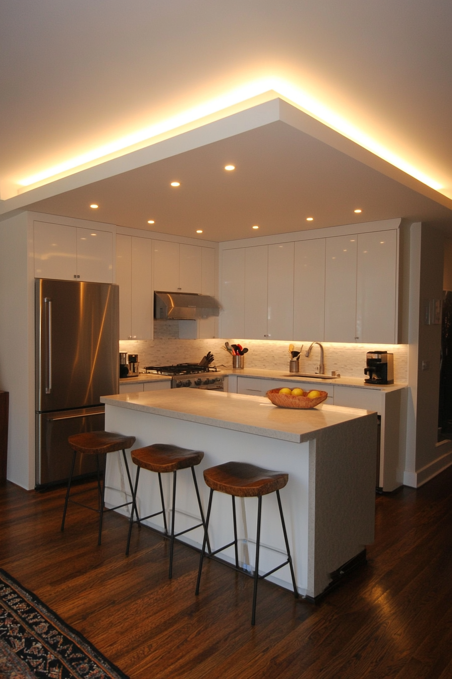Flush mount lighting with frosted glass accents