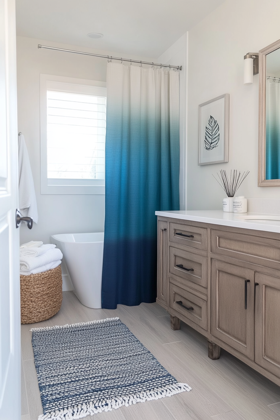 DIY ombré shower curtain tutorial