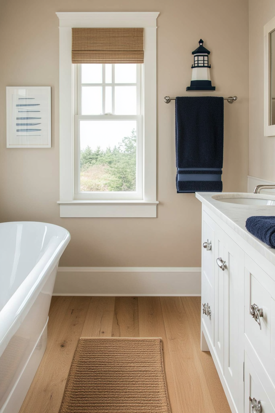 DIY lighthouse towel rack for bathrooms