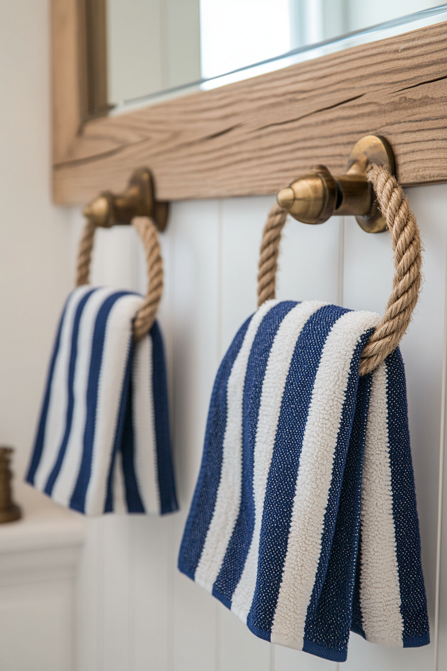 Budget-friendly marine rope towel holder DIY
