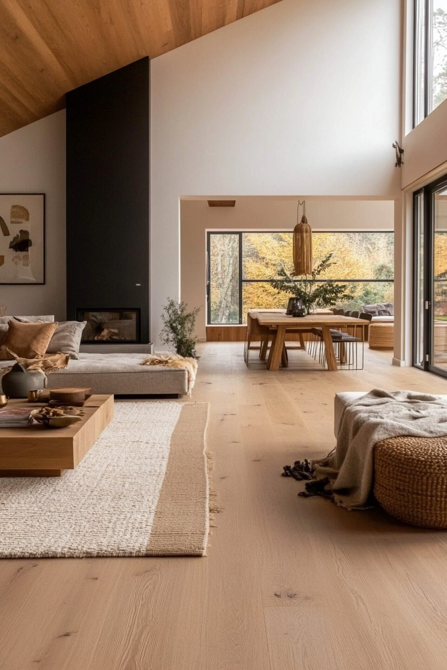Close-up of natural wood flooring with subtle grain