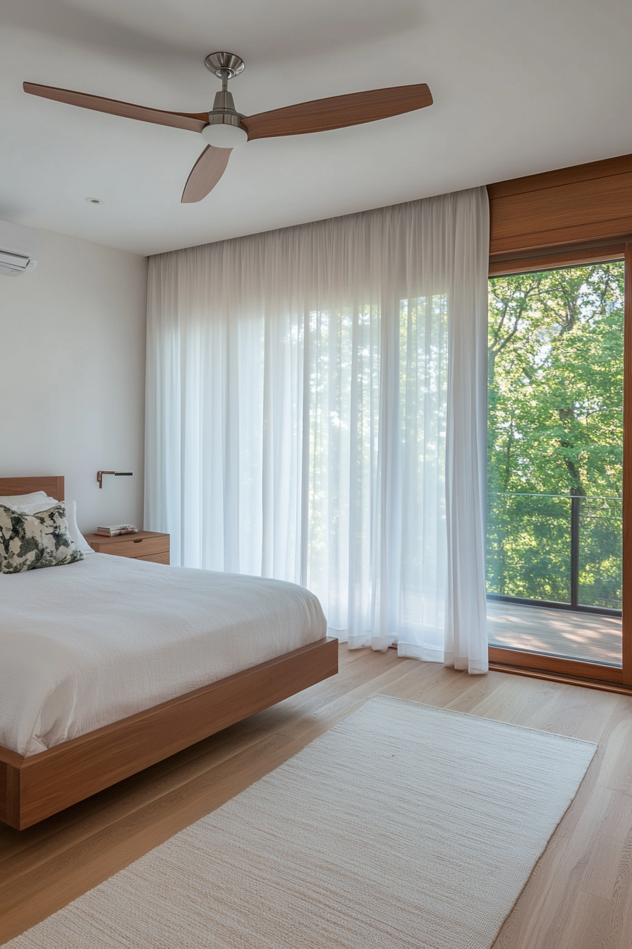 Natural light maximized with sheer whites
