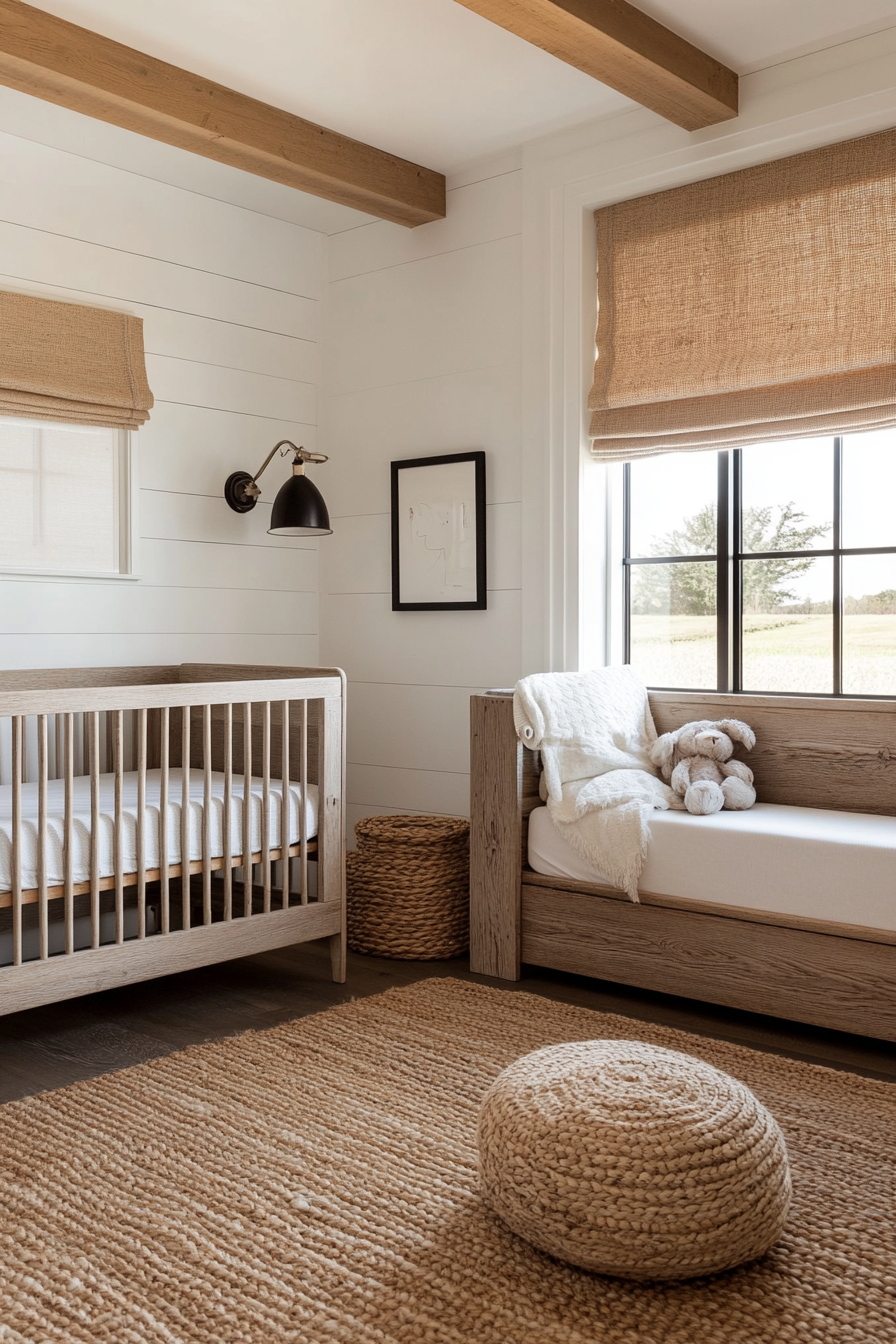 Farmhouse-themed nursery accessories