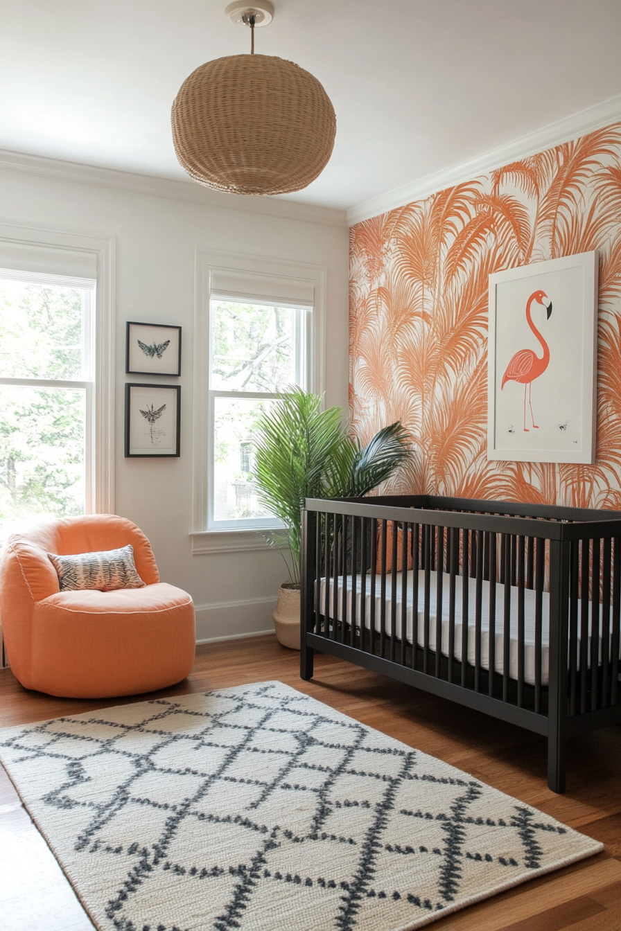 Bright tropical nursery details