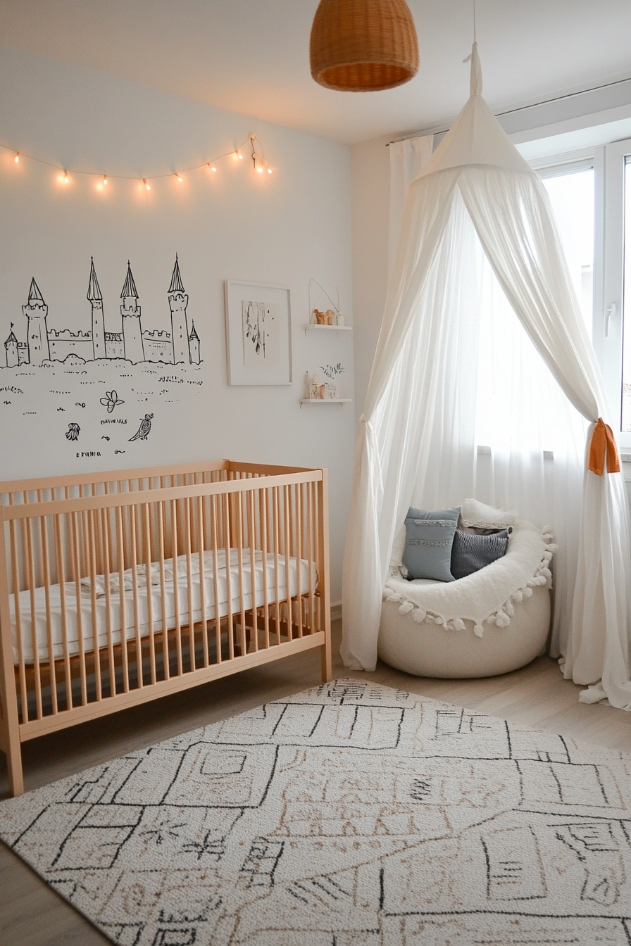 Enchanting fairy tale nursery with whimsical details