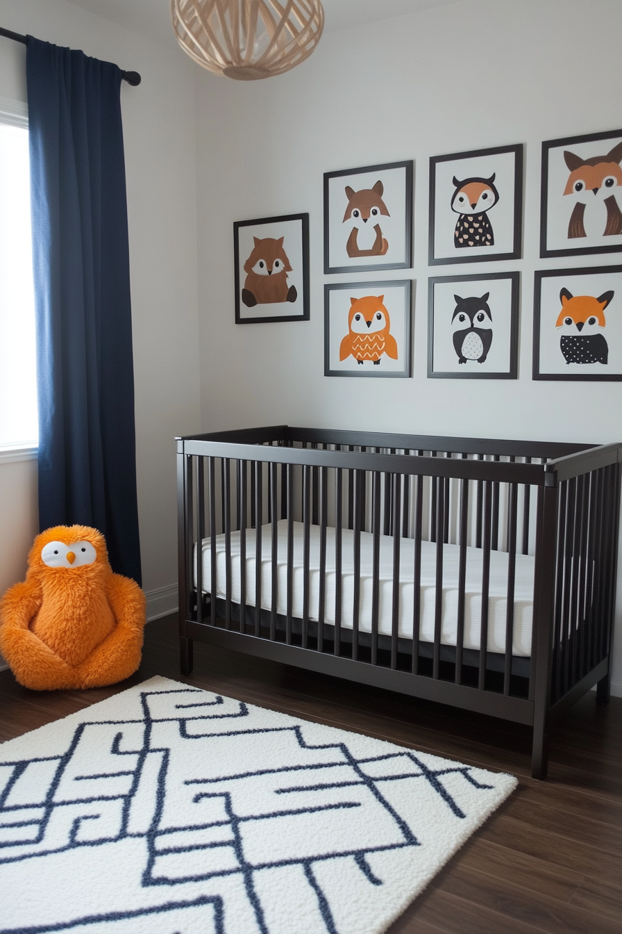 Playful nursery with adorable animal art