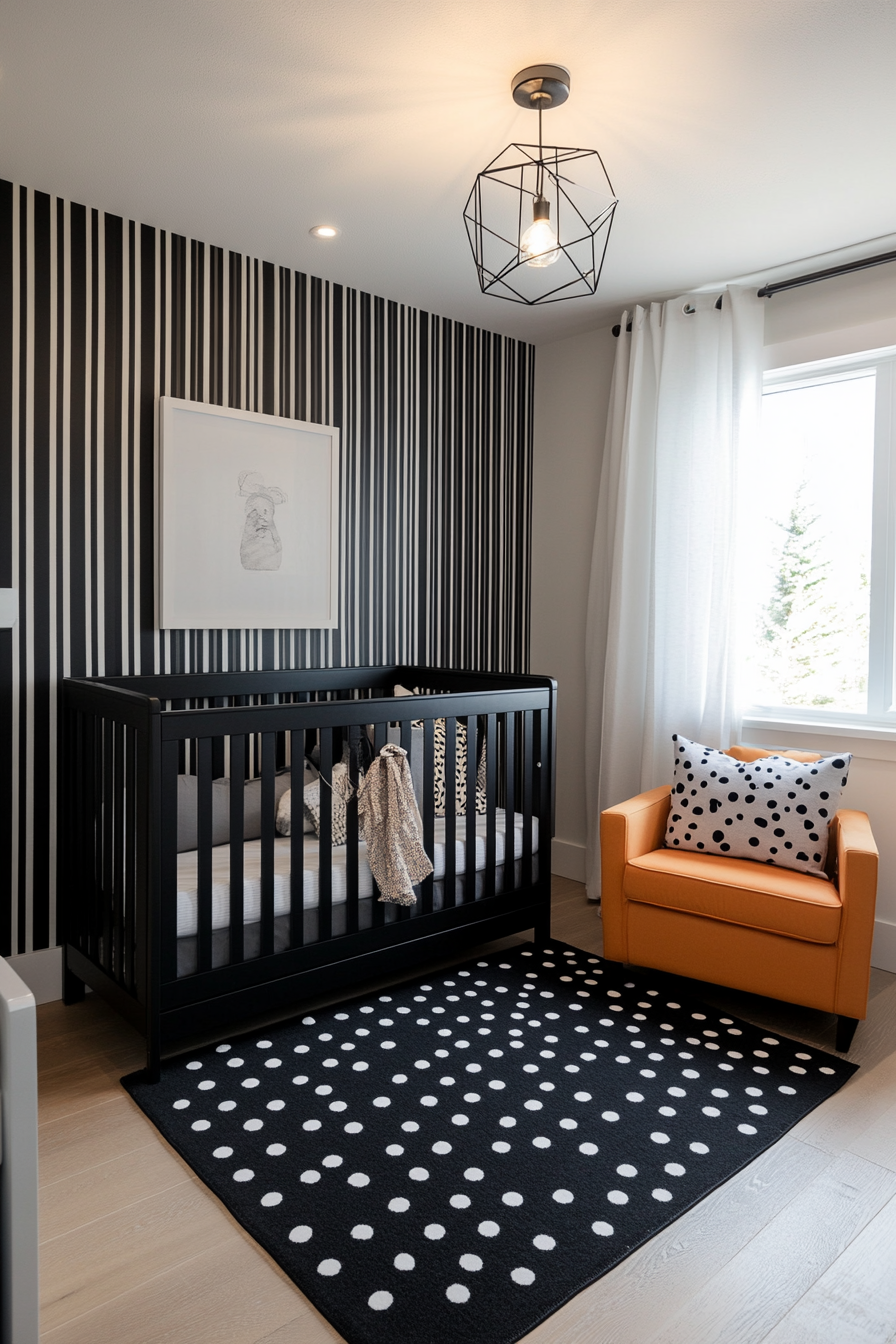 Monochrome nursery close-up details