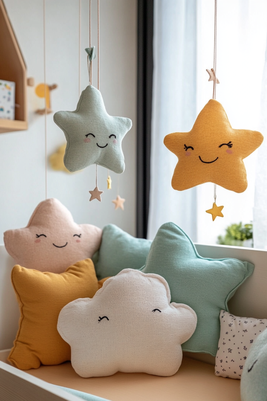 Dreamy pastel rainbow nursery accents