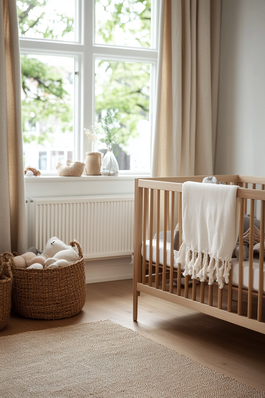 Neutral nursery with organic textures