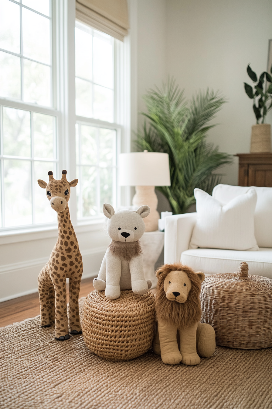 Playful safari nursery accessories