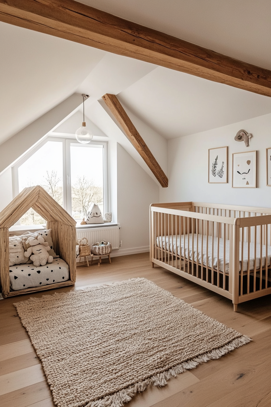 Calming Scandinavian nursery details