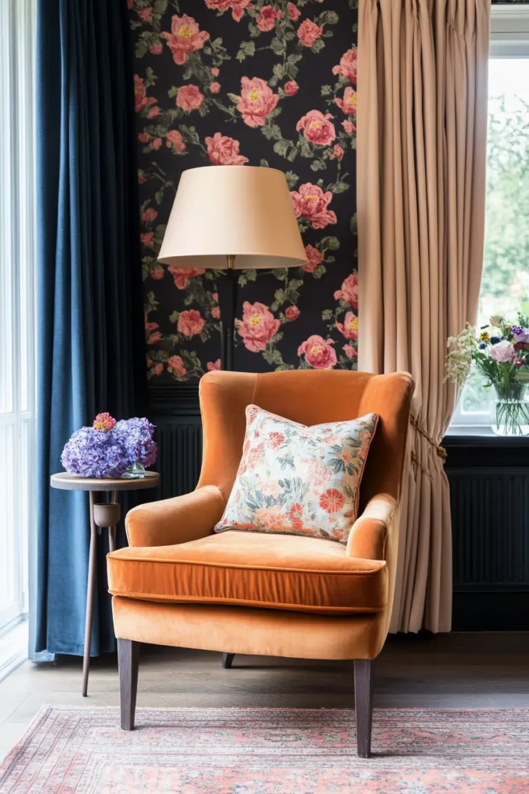 The Secret to a Small Moody Living Room