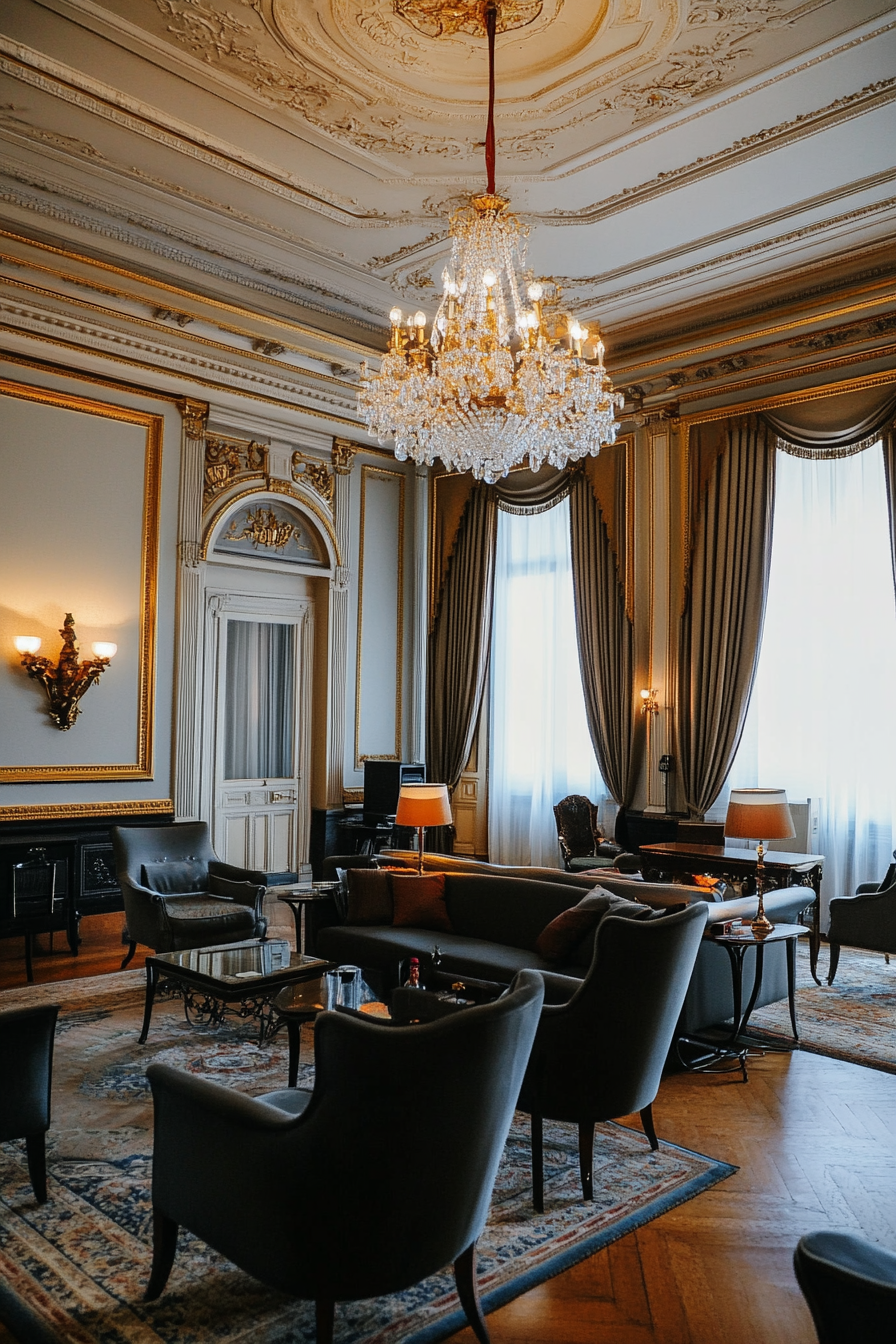 Classic crystal chandelier